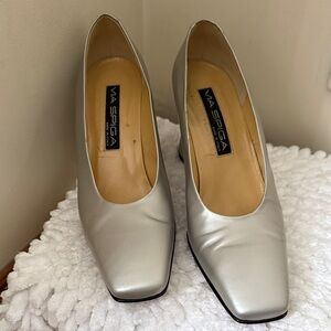 Via Spiga Women's Metallic Silver Heels